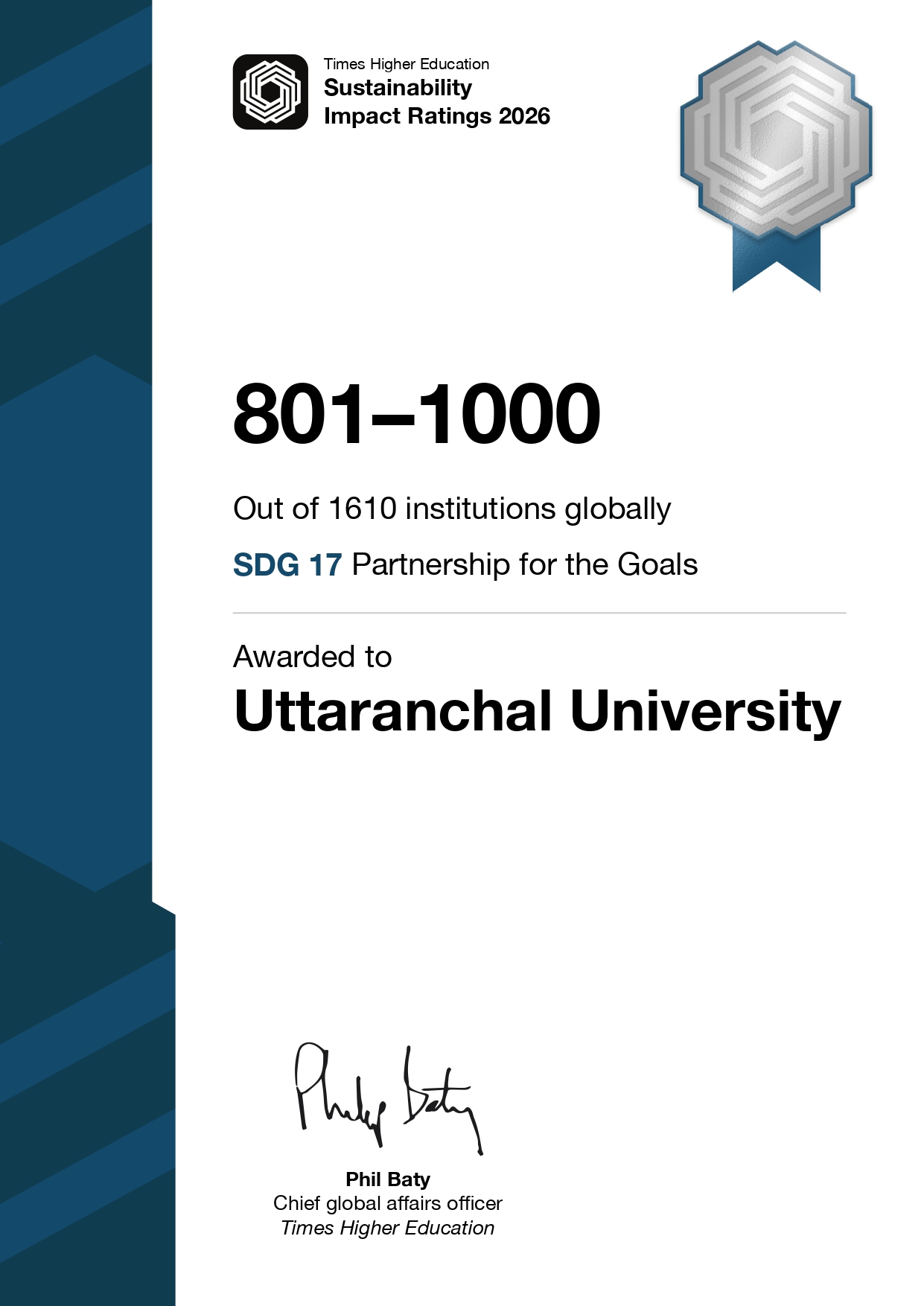 SDG 17 Global Certificate