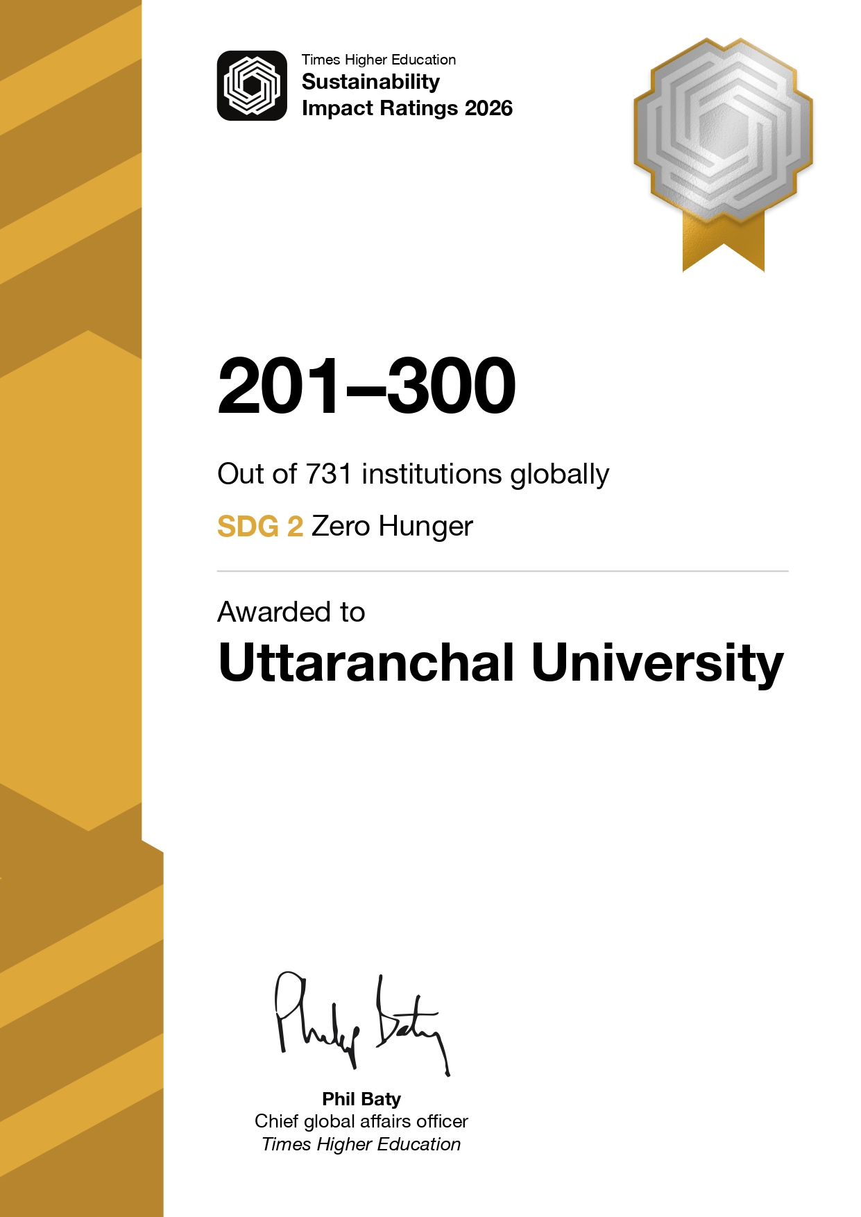 SDG 2 Global Certificate