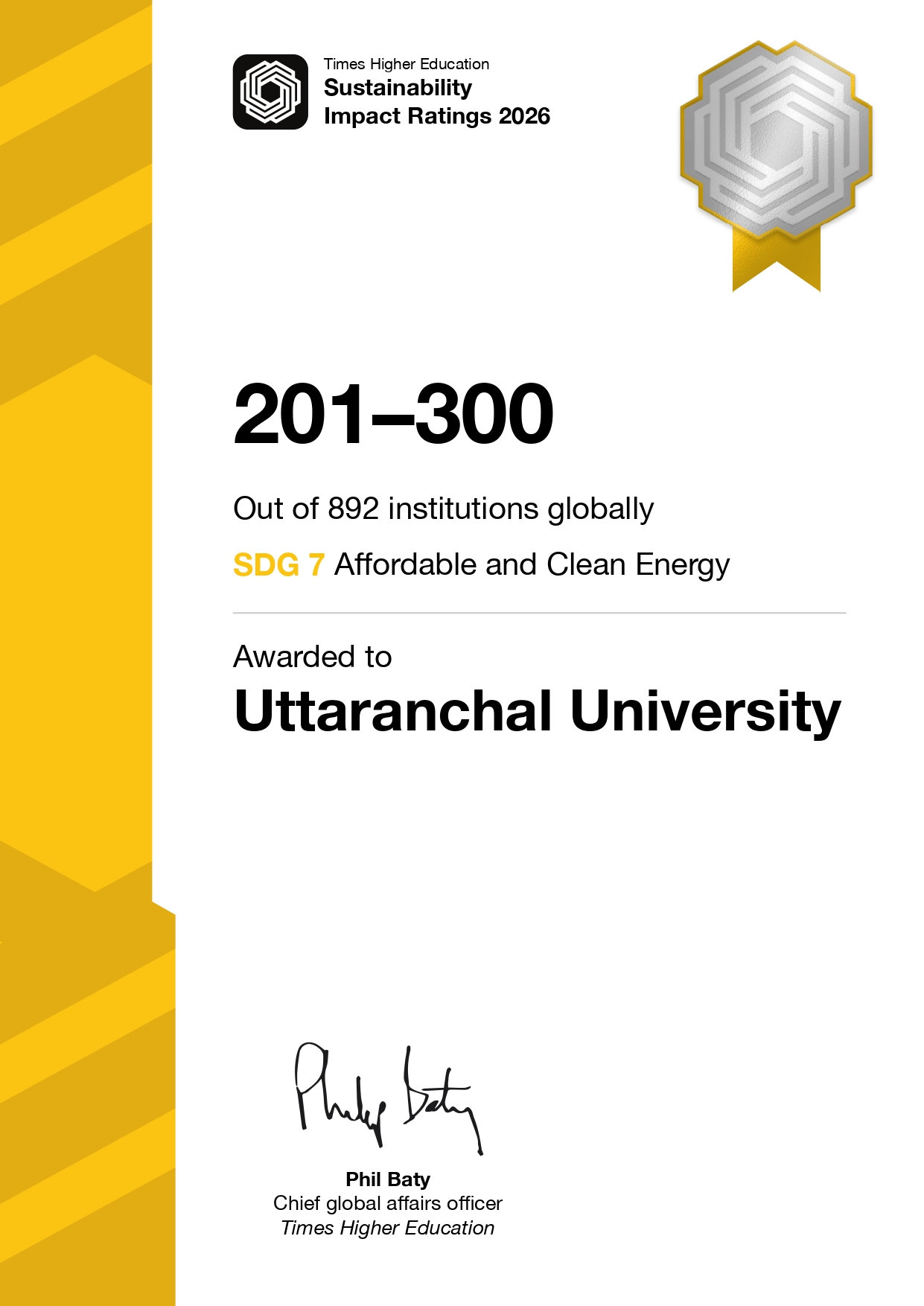 SDG 7 Global Certificate